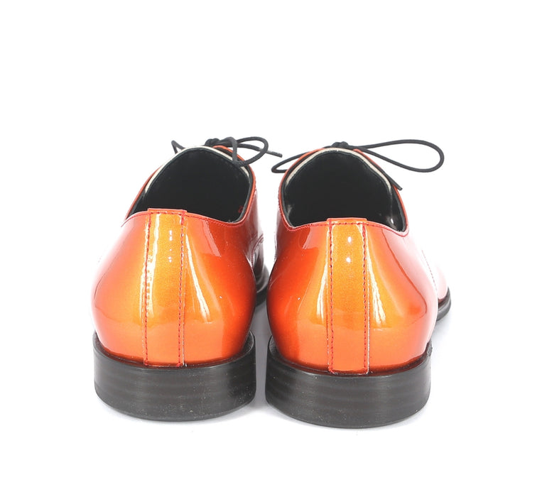 Topman miesten juhlakengät -oranssi lakerinahka